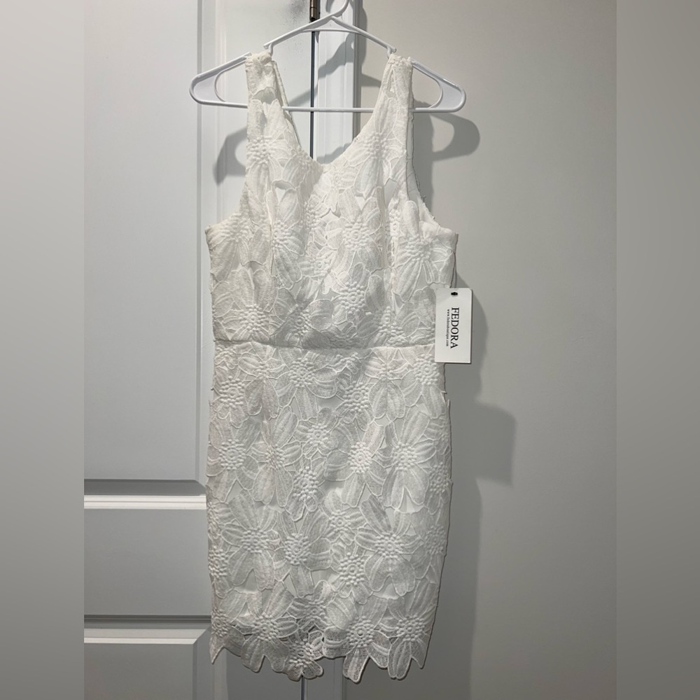White lace dress